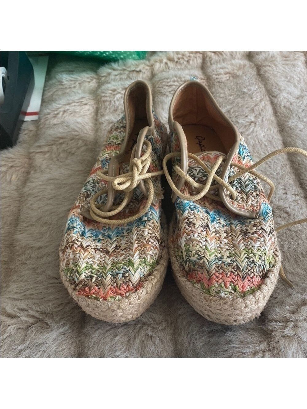 NWOT-Colorful Woven Espadrille Shoes/loafers